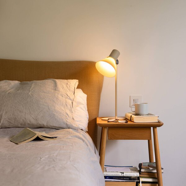 Anglepoise Stolní lampa typ 80 T1, béžová, 48 cm, sklo, Krémová / jantar, Obývací pokoj / jídelna, Hliník, Design