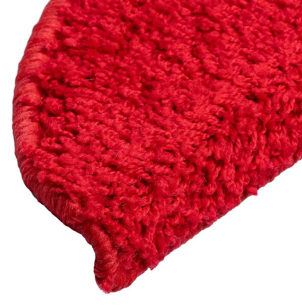 Schodové rohože 10 ks 56 x 17 x 3 cm červené, půlkulaté 149797