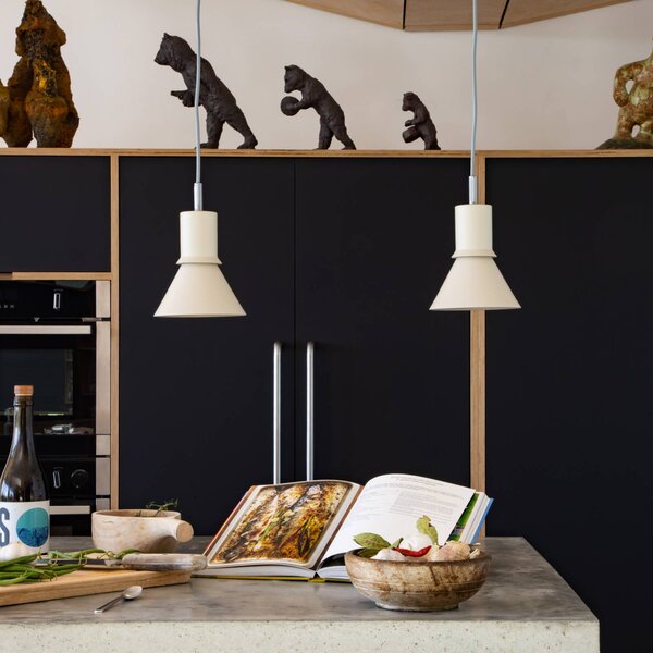 Anglepoise Závěsné světlo typu 80, béžová, Ø 15 cm, kov, stmívatelný, Krémová / jantar, Kuchyň, Hliník, Design
