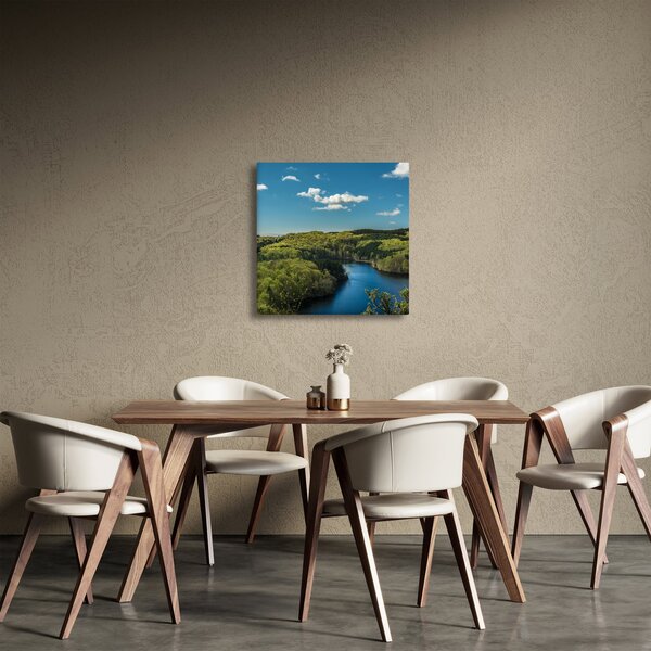 Obraz - Jezero v lesích (30x30 cm)