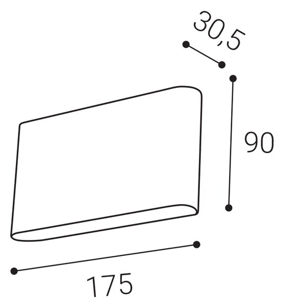 LED2 5234851 FLAT II venkovní nástěnné svítidlo LED 2x5W/565lm 3000-4000-5700K IP65 bílá