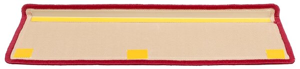 Nášlapy na schody samolepicí 5 ks 65x21x4 cm červené 149838