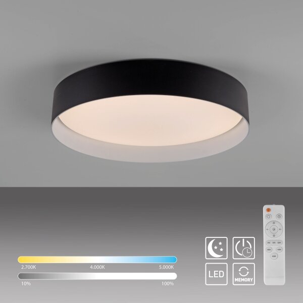 Schöner Wohnen 14594-18 -LED Stm. stropní svítidlo TAVOLI LED/20W/230V černá+DO