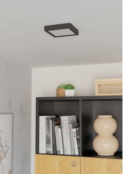 Eglo 901302-LED Stropní svítidlo FUEVA LED/7W/230V 2700/4000/6500K 15x15cm černá