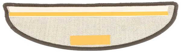 Schodové rohože 15 ks 56 x 17 x 3 cm šedé, půlkulaté 149846