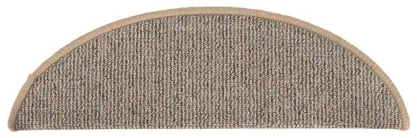 Schodové rohože 15 ks 56 x 17 x 3 cm hnědé půlkulaté 149847