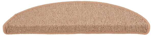Schodové rohože 15 ks 56 x 17 x 3 cm světle hnědé půlkulaté 149851