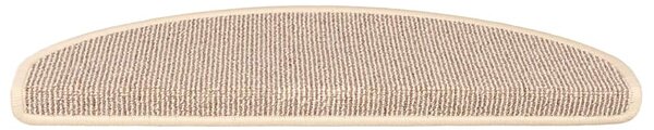 Schodové rohože 15 ks 65 x 21 x 4 cm bílé a hnědé, půlkulaté, velké 149860