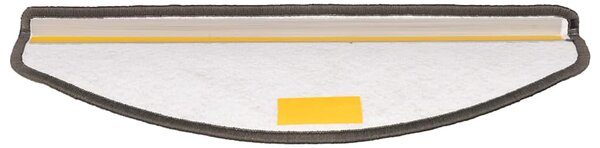 Schodové rohože 15 ks 65 x 21 x 4 cm šedé, půlkulaté, velké 149854