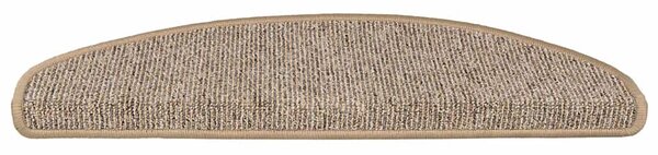 Schodové rohože 15 ks 65 x 21 x 4 cm hnědé, půlkulaté, velké 149855