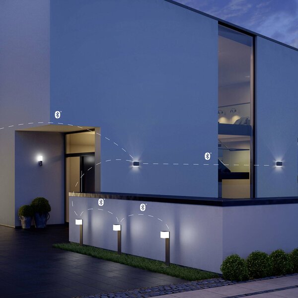 STEINEL GL 80 C LED osvětlení cesty, Bluetooth Smart, antracitová, stmívatelný, Hliník / šedá / zinek, Hliník, Moderní