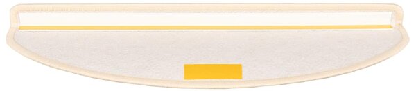 Schodové rohože 15 ks 65 x 21 x 4 cm bílé a hnědé, půlkulaté, velké 149860