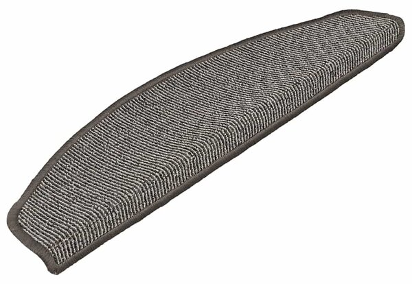 Schodové rohože 15 ks 65 x 21 x 4 cm šedé, půlkulaté, velké 149854