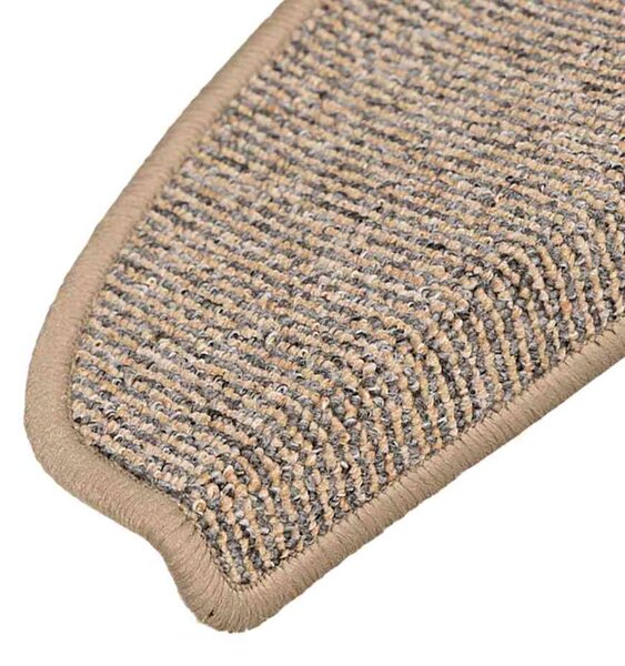 Schodové rohože 15 ks 65 x 21 x 4 cm hnědé, půlkulaté, velké 149855