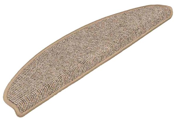 Schodové rohože 15 ks 65 x 21 x 4 cm hnědé, půlkulaté, velké 149855