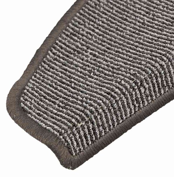 Schodové rohože 15 ks 65 x 21 x 4 cm šedé, půlkulaté, velké 149854