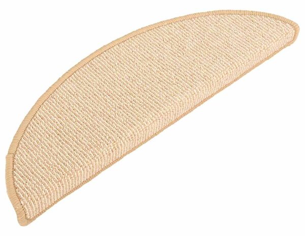 Schodové rohože 15 ks 56x17x3 cm krémové, půlkulaté 149853