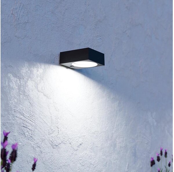 Eglo 901914-LED Solární svítid. se senz. DARFANO LED/6,5W/3,7V 2000mAh černá