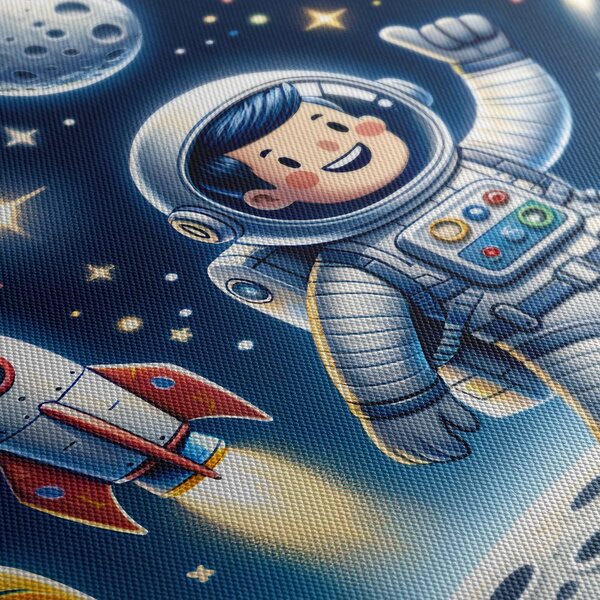 Obraz malý kosmonaut na dobrodružné misi