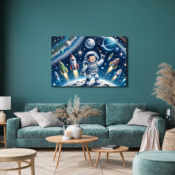 Obraz malý kosmonaut na dobrodružné misi