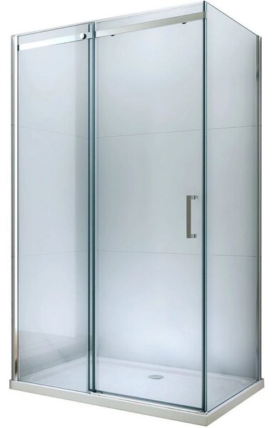 Mexen Omega sprchový kout 150x70cm, 8mm sklo, černý profil-čiré sklo, 825-150-070-70-00