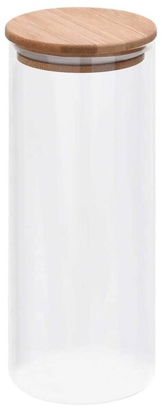 Skleněné dózy s bambusovým víčkem 6 ks 1000 ml 150696
