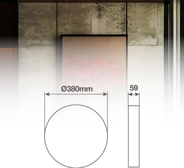 Prémiové LED stropní svítidlo Kandak 38cm 24W 2160lm CCT, 3 roky záruka