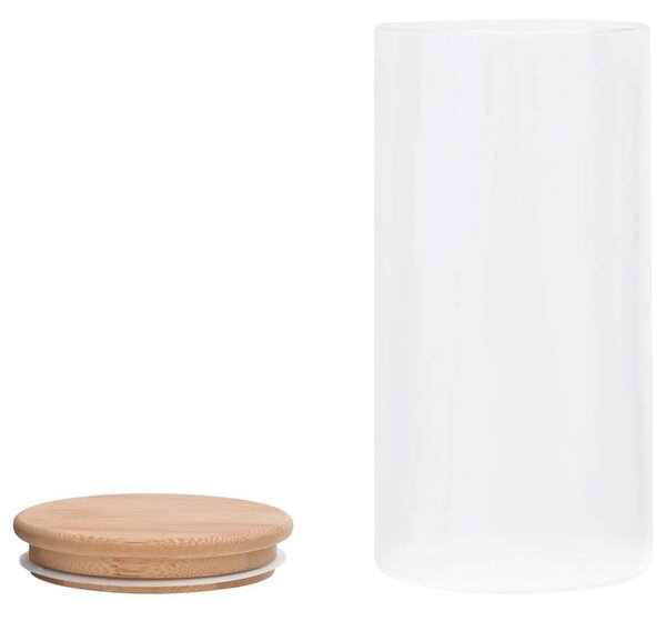 Skleněné dózy s bambusovým víčkem 4 ks 1200 ml 150705