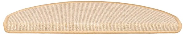 Schodové rohože 15 ks 65 x 21 x 4 cm krémové, půlkulaté, velké 149861