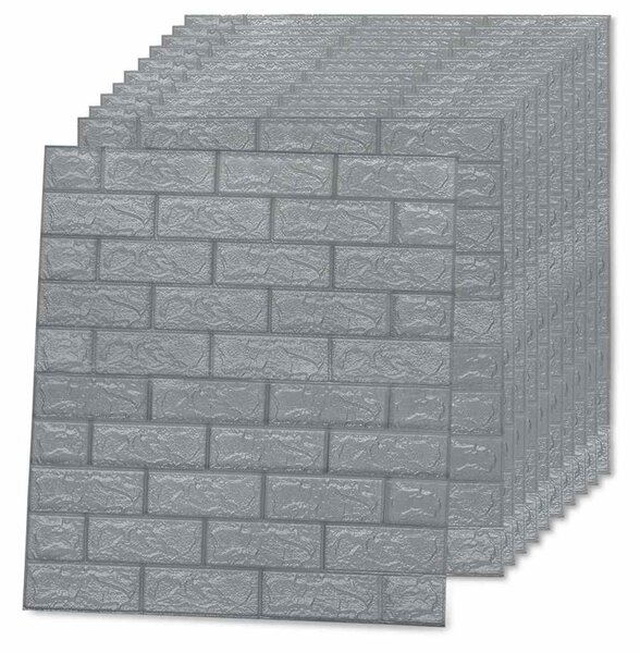3D tapeta cihly samolepící 20 ks antracitová 150722
