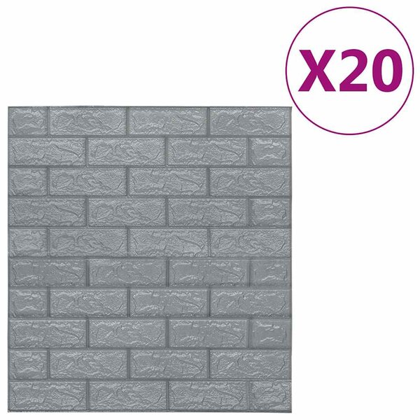 3D tapeta cihly samolepící 20 ks antracitová 150722