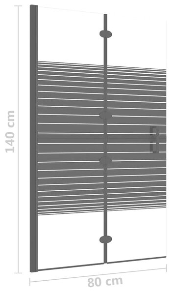 Skládací sprchový kout ESG 80 x 140 cm černý 150740