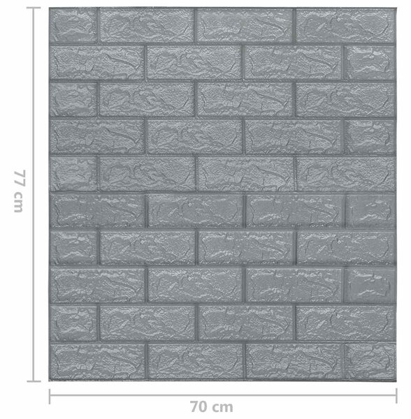 3D tapeta cihly samolepící 20 ks antracitová 150722