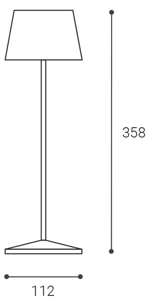 LED2 A132453 ROXY venkovní dotyková stolní lampička LED V360mm 2W/150lm 2700-3000K IP65 černá