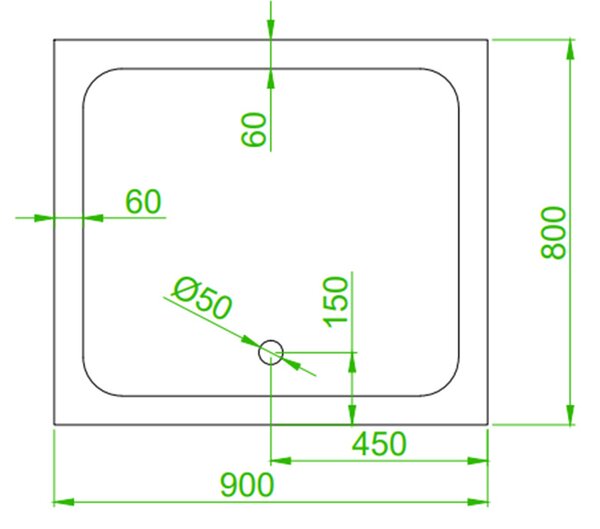 BPS-koupelny Obdélníkový sprchový kout KZ103 BL 90x80 černý/transparent + vanička SXL03B BL černá