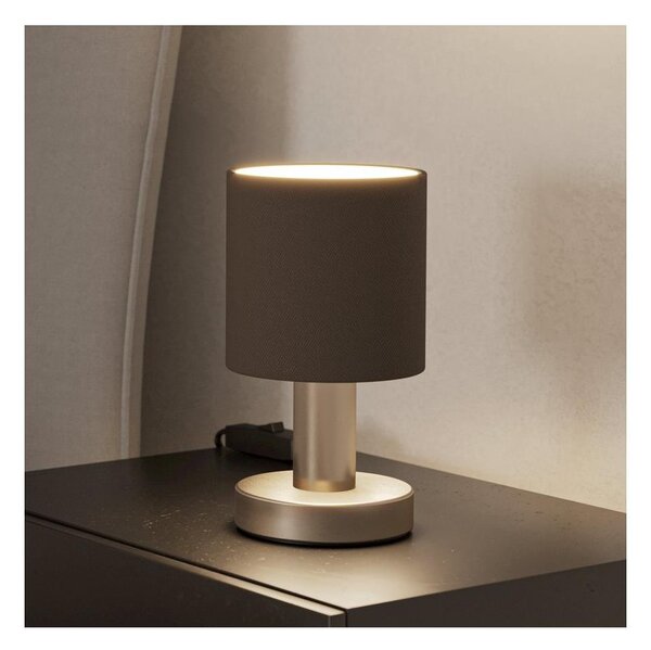 Eglo 31842 - Stolní lampa MONTETTO 1xE14/40W/230V hnědá/matný chrom