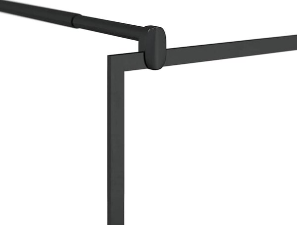 Zástěna do průchozí sprchy čiré ESG sklo 90 x 195 cm černá 150753