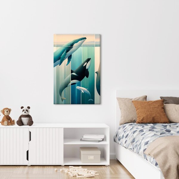 Obraz elegance velryb pod hladinou