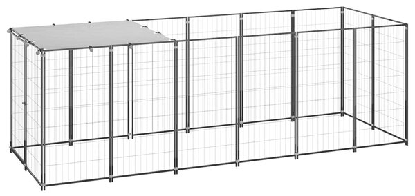 Psí kotec černý 330 x 110 x 110 cm ocel 150782