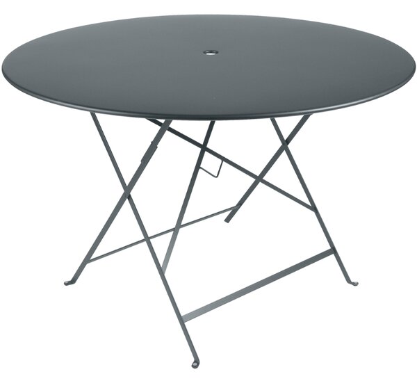 Šedý kovový skládací stůl Fermob Bistro Ø 117 cm