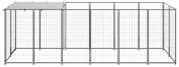 Psí kotec černý 330 x 110 x 110 cm ocel 150782