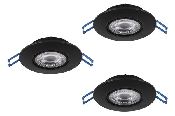 Eglo 300188 - SADA 3xLED Podhledové svítidlo GEDREZ LED/4,9W/230V pr. 9 cm černá
