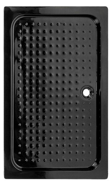 BPS-koupelny Obdélníkový sprchový kout KZ103B 110x80 chrom/transparent + vanička SXL03D BL černá