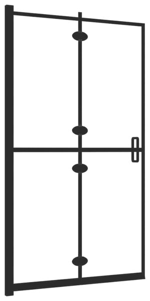 Skládací sprchový kout ESG 100 x 140 cm černý 150819