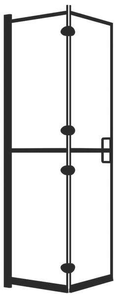 Skládací sprchový kout ESG 100 x 140 cm černý 150819