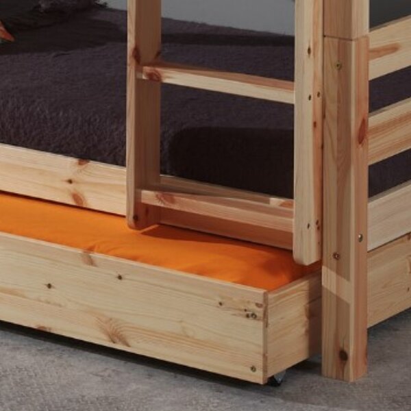 Přírodní borovicová zásuvka k posteli Vipack Pino 195 x 90 cm