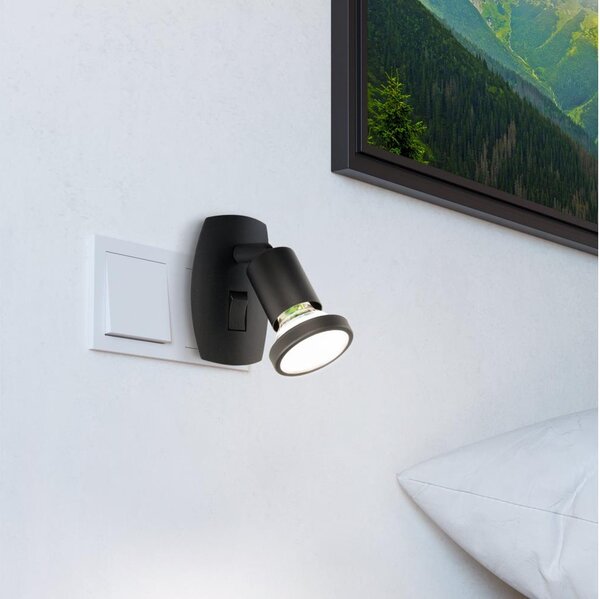 Eglo 300911 - LED Svítidlo do zásuvky PARRINI 1xGU10/4,5W/230V černá