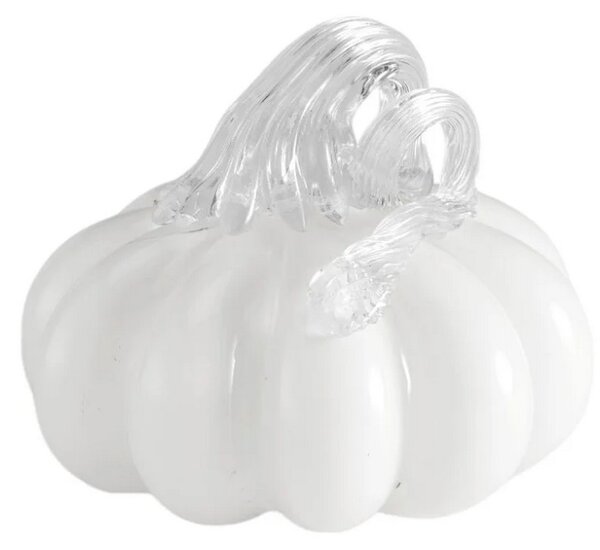 Skleněná dekorace Pumpkin White 8 cm COOEE Design