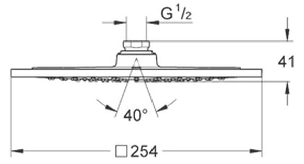 GROHE Rainshower F-Series 10" - Hlavová sprcha s jedním proudem, Chrom 27271000