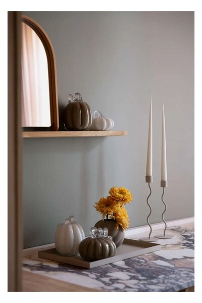 Skleněná dekorace Pumpkin Khaki 14 cm COOEE Design